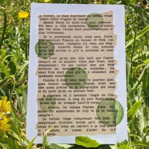 Carte en Aquarelle – Bulles kaki échappées d’un livre