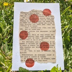 Carte en Aquarelle – Bulles marron échappées d’un livre