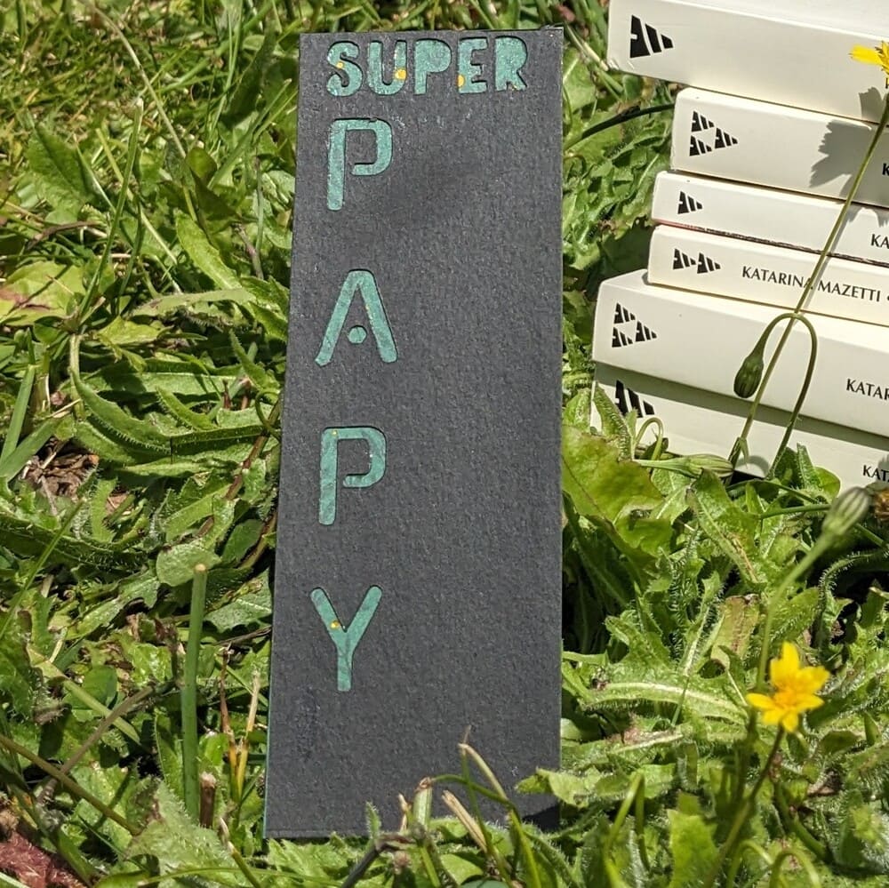 marque page super papy noir et vert