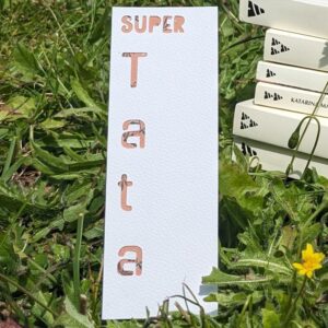 marque page tata blanc et corail