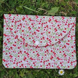 Pochette en Tissu pour Livre de Poche – Fleuri