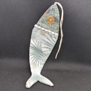 poisson en tissu à suspendre tropique clair