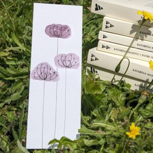 marque page fleurs violettes