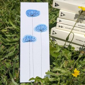 Marque-page – Fleurs bleues
