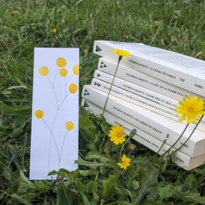 marque page mimosa stylisé