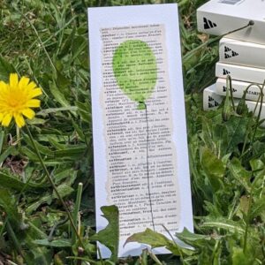 marque page dictionnaire ancien ballon