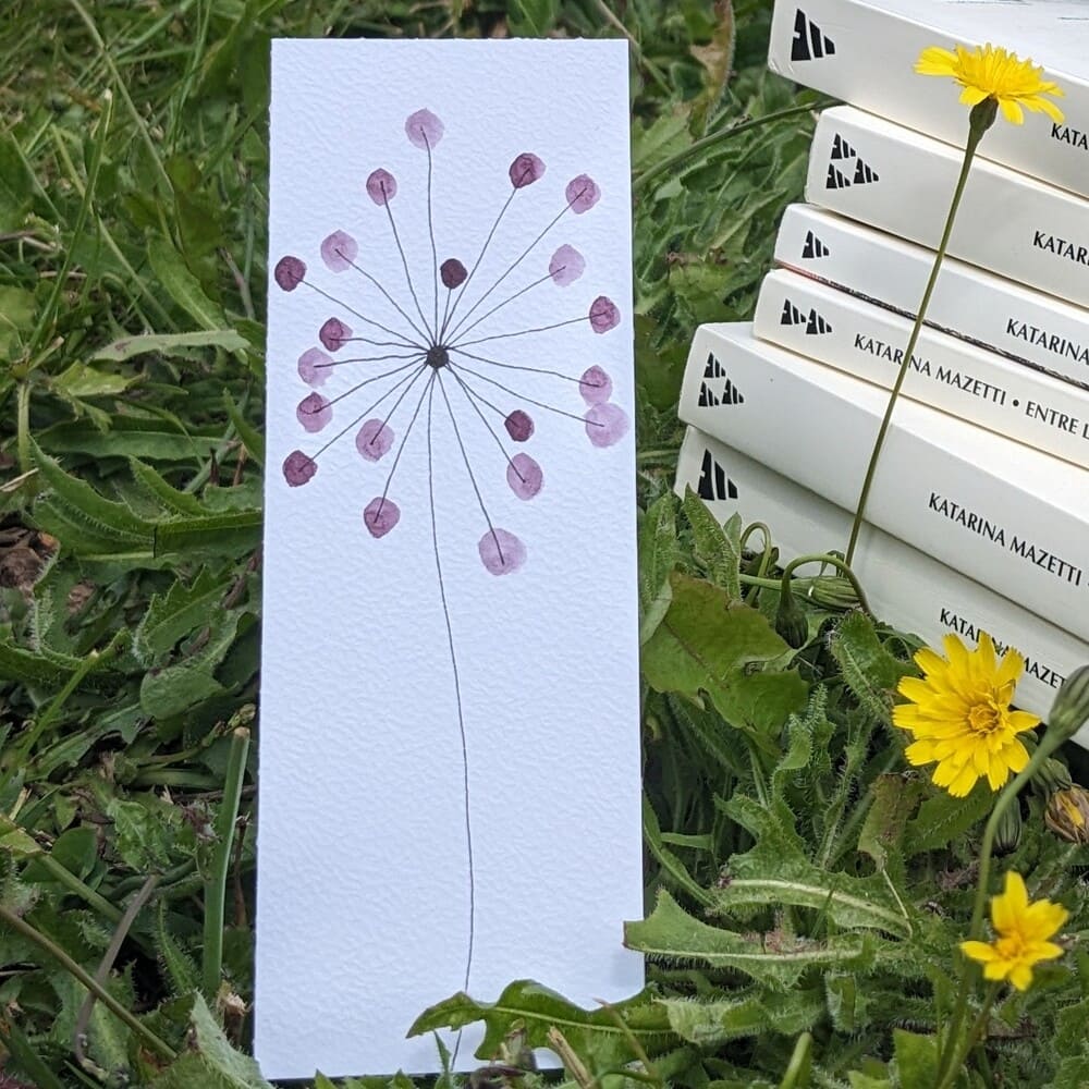 marque page feu d'artifice violet