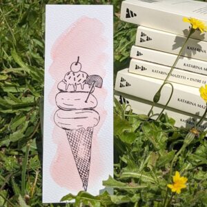 marque page rose glace