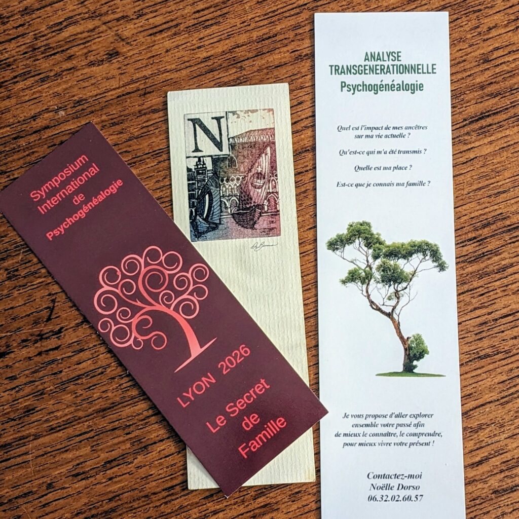 marque page psychogénéalogie marque page psychogenealogie