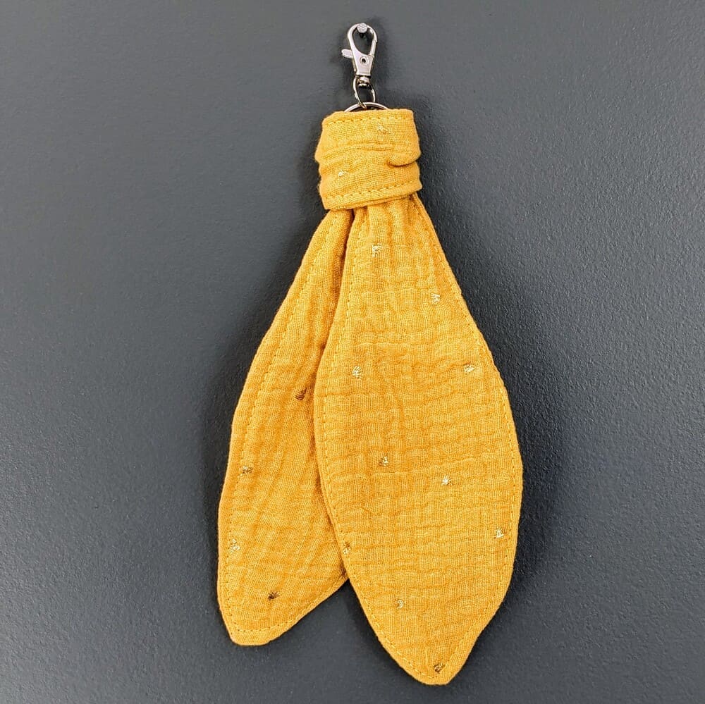 bijou de sac jaune double gaze