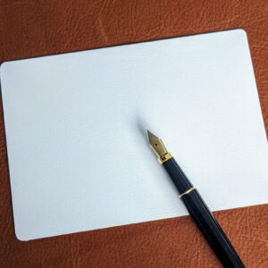 Verso de carte, tout blanc