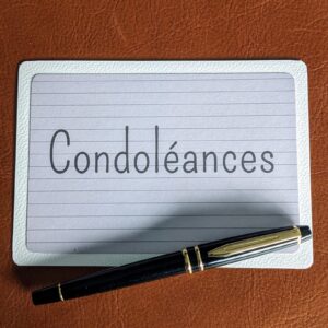 Carte de condoléances